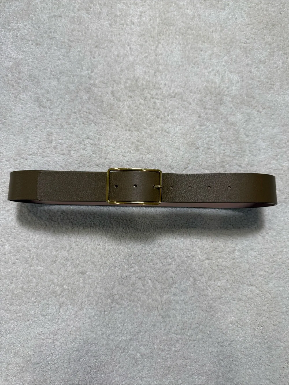 B-Low the Belt Milla Leather Hip Belt Olive Green Tan Gold Buckle Size Small